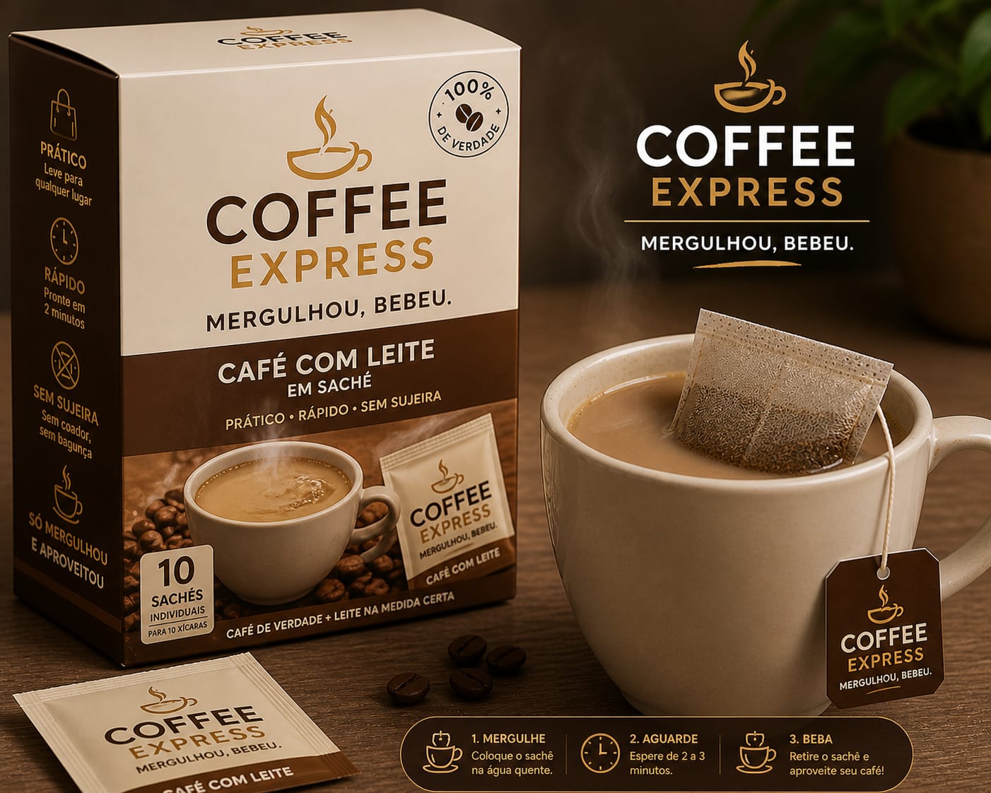 Café com Leite em Sachê